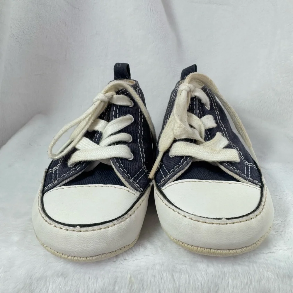 Converse All Star Chuck Taylors High Top Baby Sneakers Crib Shoes Navy Blue